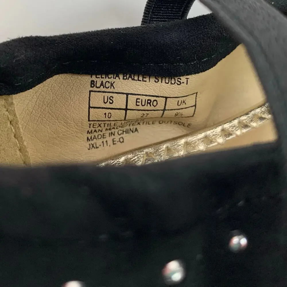Sam Edelman Felicia Ballet Flats Black Studded Mary Jane Girls 10